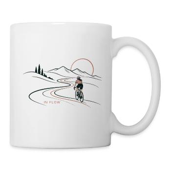 IN FLOW - Fahrrad - Radfahrerin - Freiheit - Tasse - Weiß - Rechts