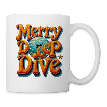 Merry Deep Dive Weihnachts-Tauch-Urlaub - Tasse - Weiß - Rechts