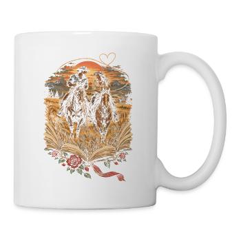 Cowboy Romance - Tasse - Weiß - Rechts