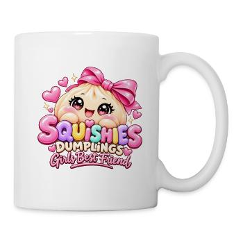 Squishy Dumpling – Girls Best Friend - Tasse - Weiß - Rechts