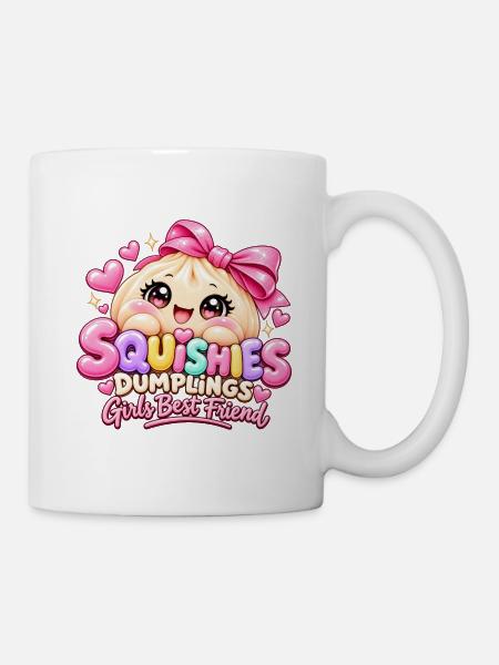 Squishy Dumpling – Girls Best Friend - Tasse - Weiß
