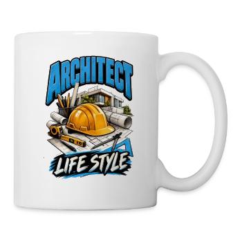 Lebensstil eines Architekten - Tasse - Weiß - Rechts