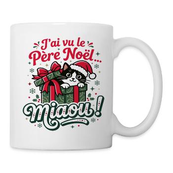 Katzen-Weihnachtsmann - Tasse - Weiß - Rechts