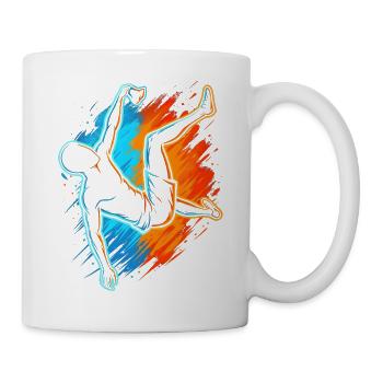 Klettern Berge Kletterer Bouldern Kinder Herren - Tasse - Weiß - Rechts