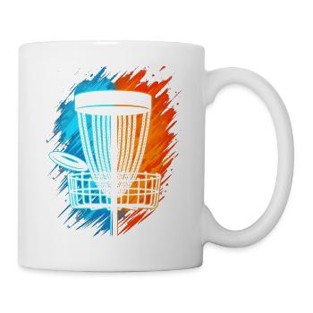 Disc Golf Discgolf Männer Jungen Kinder - Tasse - Weiß - Rechts