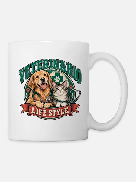 Veterinärleben Hund und Katze - Tasse - Weiß