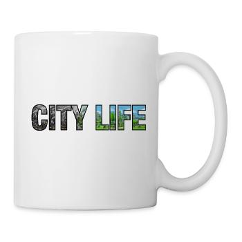 Stadtleben verschmutzt zu Green City - Tasse - Weiß - Rechts