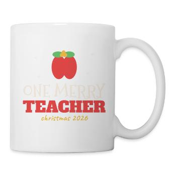 Ein fröhlicher Lehrer – Weihnachten 2026 - Tasse - Weiß - Rechts