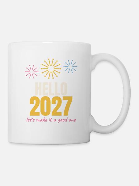 Hallo 2027 - Tasse - Weiß