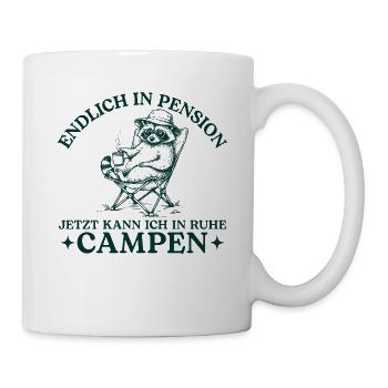 Pension Waschbär in Ruhe Campen - Tasse - Weiß - Rechts