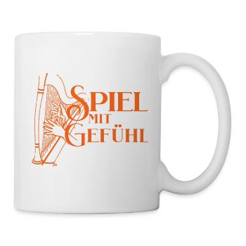 Harfe - Spiel mit Gefühl für Harfenisten - Tasse - Weiß - Rechts