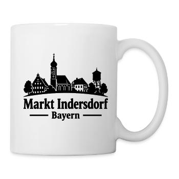 Markt Indersdorf Bayern Silhouette - Tasse - Weiß - Rechts