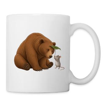 Bär und Maus - Tasse - Weiß - Rechts
