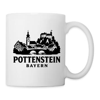 Pottenstein Bayern Silhouette - Tasse - Weiß - Rechts