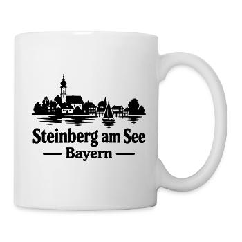 Steinberg See Silhouette Bayern - Tasse - Weiß - Rechts