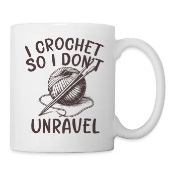Häkele, damit ich mich nicht entwirre. - Tasse - Weiß - Rechts