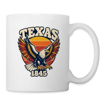 Texas Adler 1845 Retro Emblem - Tasse - Weiß - Rechts