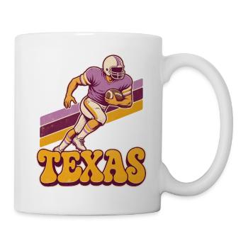 Texas Retro Footballspieler - Tasse - Weiß - Rechts