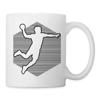 Handballspiel Geschenkidee für ein Handballspieler - Tasse - Weiß - Rechts