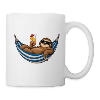 Hängematten-Feiertagsfaultier - Tasse - Weiß - Rechts