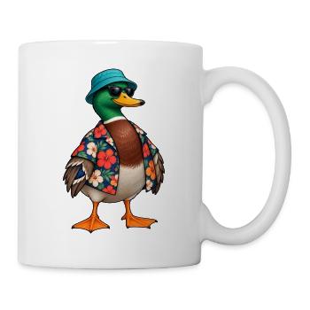 Hawaiianische Ferienente - Tasse - Weiß - Rechts