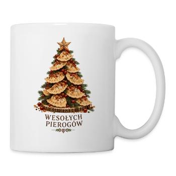 Wesołych Pierogów polnisches Weihnachtsbaumdesign - Tasse - Weiß - Rechts