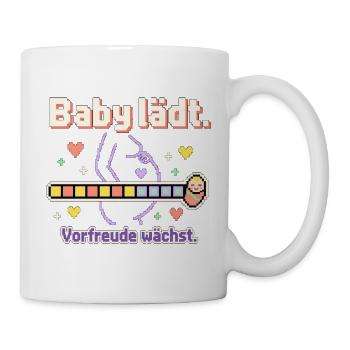Baby Loading Schwangerschaft werdende Mama - Tasse - Weiß - Rechts