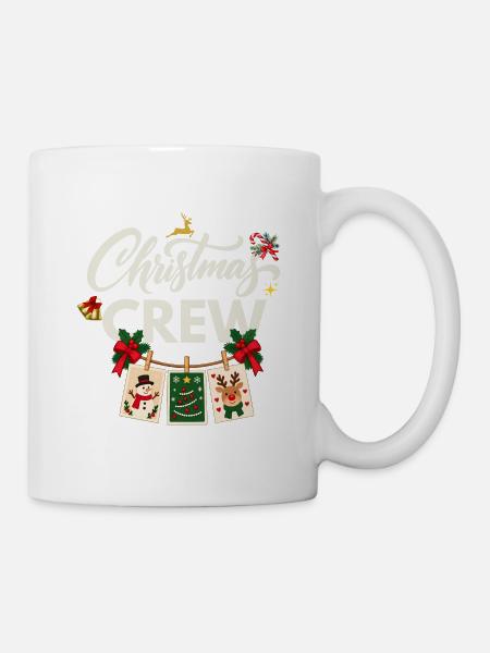 Weihnachts-Crew - Tasse - Weiß