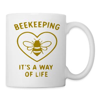 Beekeeping Lebensstil Herz - Tasse - Weiß - Rechts