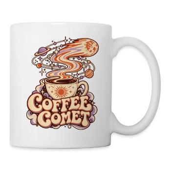 Kaffeekomet Kosmos-Illustration - Tasse - Weiß - Rechts