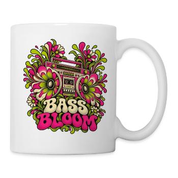 Bass Bloom Neon-Blüten Boombox - Tasse - Weiß - Rechts