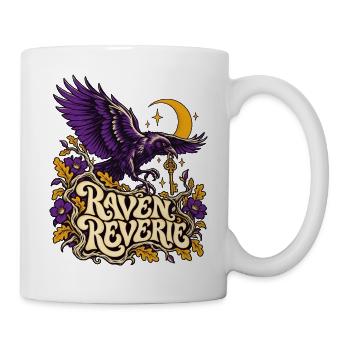 Raven Reverie Nachtmond Gothic - Tasse - Weiß - Rechts