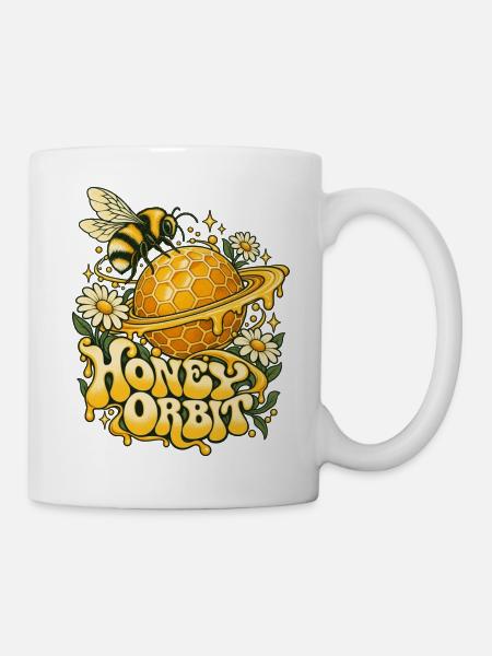 Honigplanet Biene Orbit - Tasse - Weiß