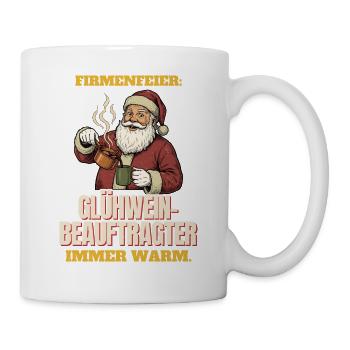 Firmenfeier: Glühwein-Beauftragter - Tasse - Weiß - Rechts