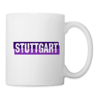 Stuttgart - Grunge - Schriftzug - Deutschland - BW - Tasse - Weiß - Rechts