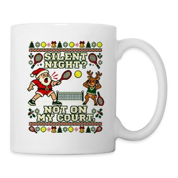 Weihnachten Tennis Tennishumor - Tasse - Weiß - Rechts