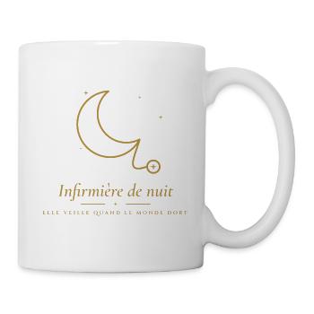 Nachtkrankenschwester – Beobachtet, wenn die Welt schläft - Tasse - Weiß - Rechts