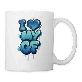 Ich liebe meine Freundin - Tasse - Weiß - Rechts