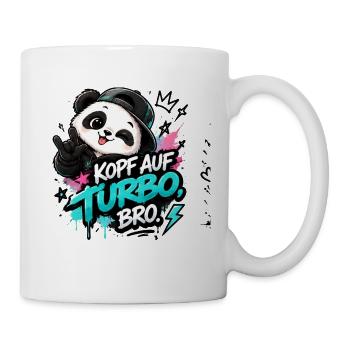 KopfAufTurbo Panda Bro - Tasse - Weiß - Rechts