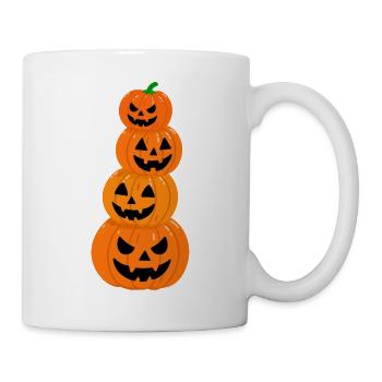 Halloween Gruselkürbisse - Tasse - Weiß - Rechts