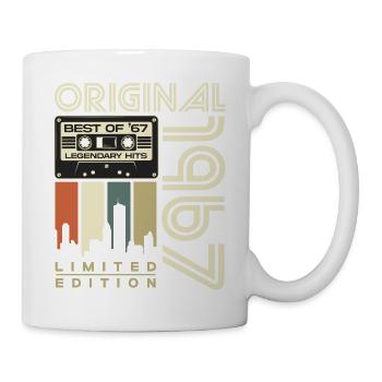 Original 1967 Jahrgang Vintage Geburtstag Geschenk - Tasse - Weiß - Rechts