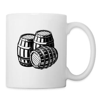 Holzfässer - Tasse - Weiß - Rechts