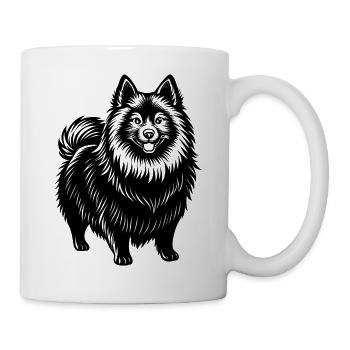 Keeshond - Tasse - Weiß - Rechts