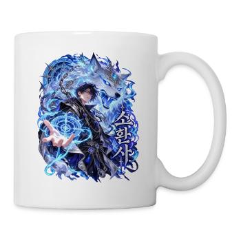 Eiswolf-Magier mit magischem Kreis - Tasse - Weiß - Rechts