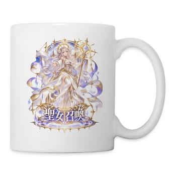 Heilige Schimmergöttin mit goldenem Stab - Tasse - Weiß - Rechts