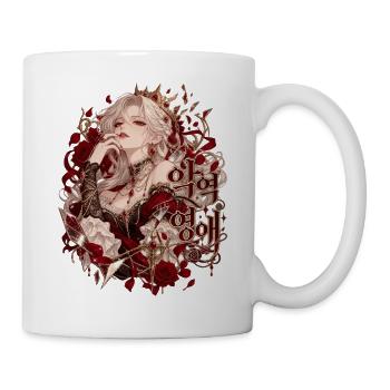 Rote Kronenroyale Eleganz - Tasse - Weiß - Rechts