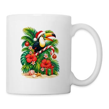 Festlicher Tukan im Paradies – tropisches Weihnachten - Tasse - Weiß - Rechts
