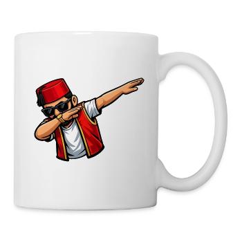 Dabbing Türke – Lustiger Truthahn mit Sonnenbrille - Tasse - Weiß - Rechts