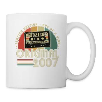 Original 2007 Jahrgang Vintage Geburtstag Retro - Tasse - Weiß - Rechts