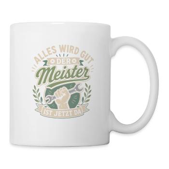 Meisterprüfung bestanden Meister - Tasse - Weiß - Rechts